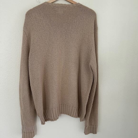 Polo Ralph Lauren Sweater Mens Cotton SZXL Pullover Tan LS Casual Weekend Logo - Picture 2 of 8
